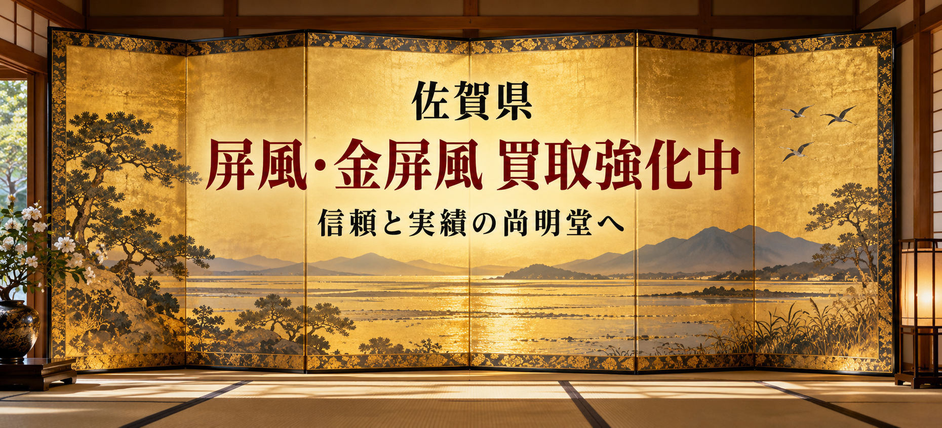 佐賀県 屏風 買取 金屏風 買取なら尚明堂！高価買取強化中！【九州窓口】